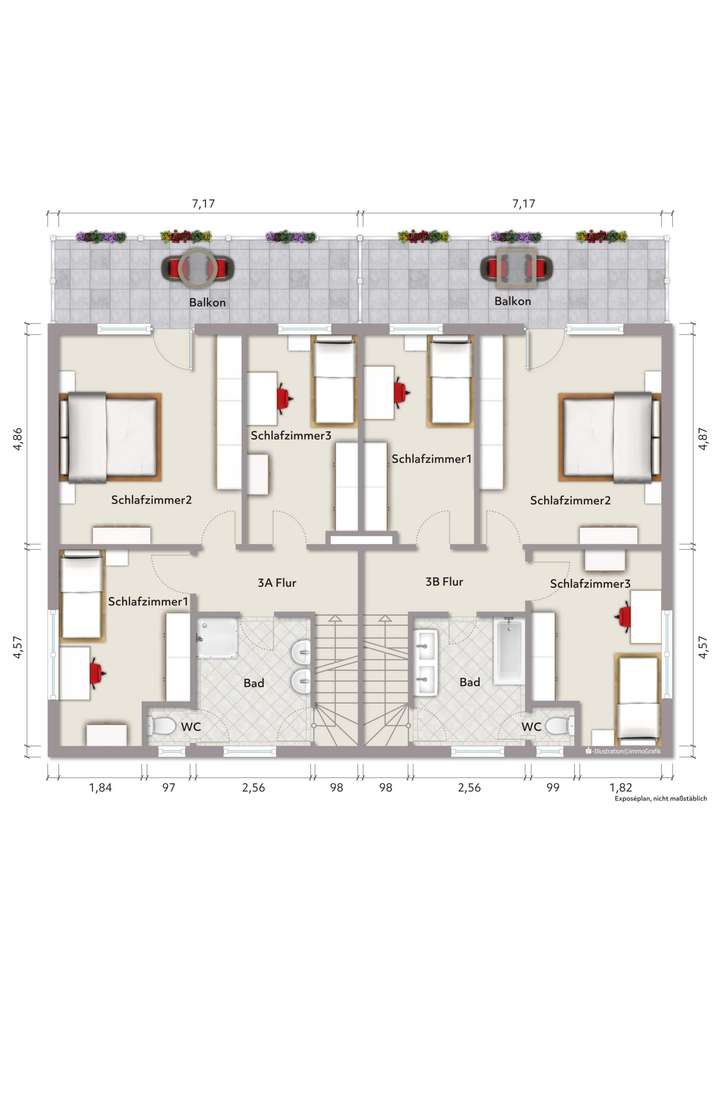 Grundriss Obergeschoss (nicht 