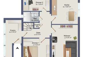 Frei verfügbar ! Gepflegtes Einfamilienhaus mit Vollkeller und Nebengebäude & Garage für 2 Fahrzeuge – Die vollständige Adresse der Immobilie erhältst du vom Anbieter., 22147 Rahlstedt, Hamburg – Vorschaubild 23