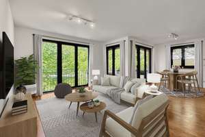 Bogenhausen-Oberföhring: Moderne, renovierte 3-Zi.-Wohnung nahe Isarhochufer (89 m², Süd-Balkon, TG) – Die vollständige Adresse der Immobilie erhältst du vom Anbieter., 81925 Oberföhring, München – Vorschaubild 1