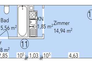 Gemütliche 1-Zimmer-Wohnung in Mannheim – Die vollständige Adresse der Immobilie erhältst du vom Anbieter., 68169 Neckarstadt-West, Mannheim – Vorschaubild 4