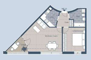 Vermietete 2-Zimmer-Wohnung mit Loggia in gefragter Lage – 4177 Lindenau, Leipzig – Vorschaubild 3