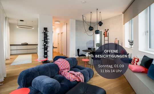 Luxuriöse 2-Zimmer Penthouse-Wohnung mit Blick auf den Rhein im 7.OG