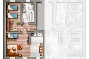 28034 HomeCompany Möbliert/Furnished 2-Zimmer Apartment in Leipzig-Lindenthal max. 3 Personen – Die vollständige Adresse der Immobilie erhältst du vom Anbieter., 4158 Lindenthal, Leipzig – Vorschaubild 7