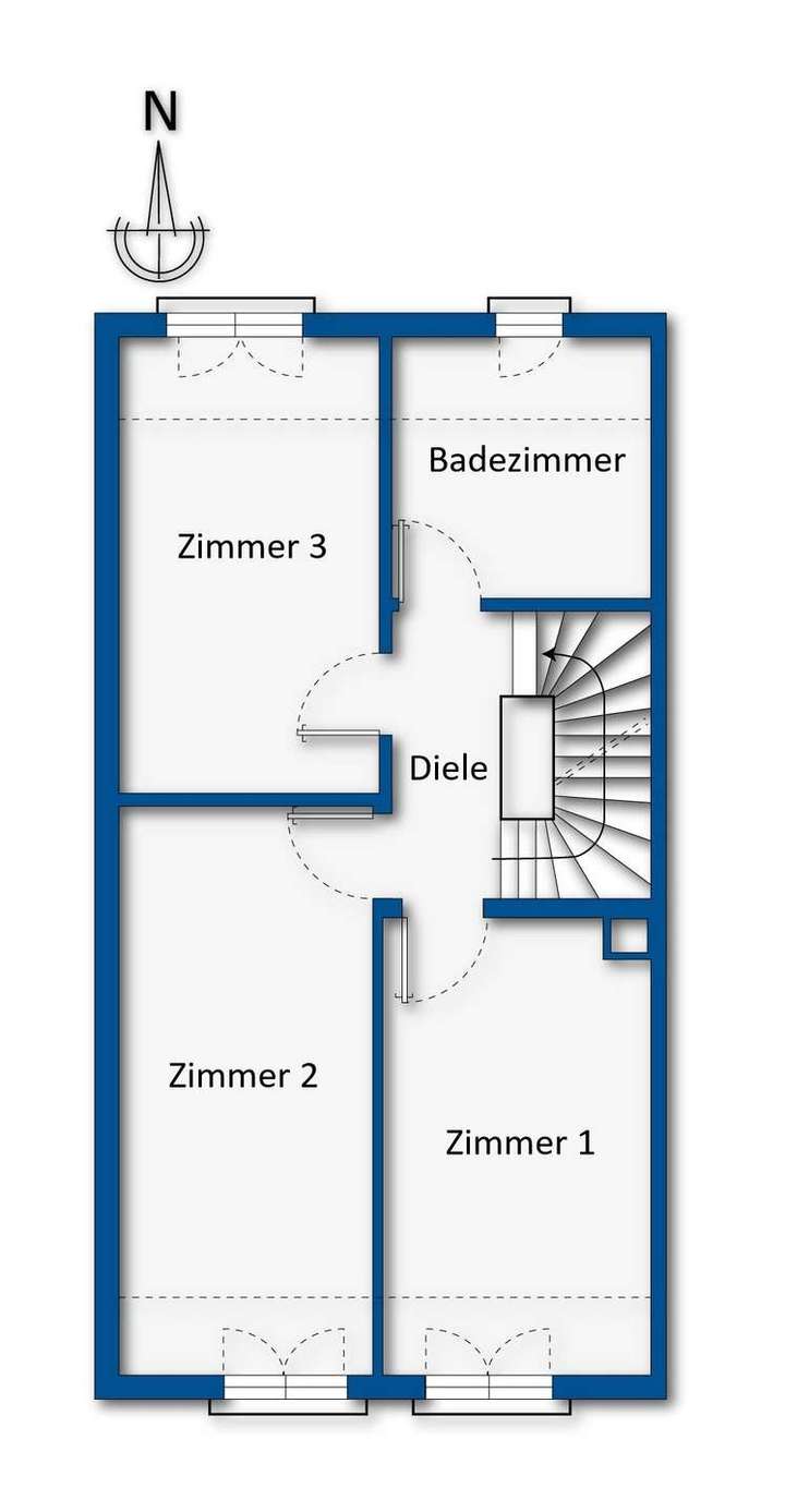 Grundrissskizze Dachgeschoss