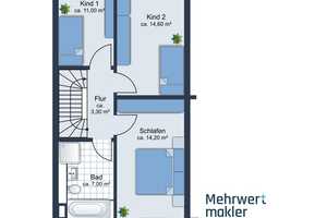 Direkt einziehen - ideal für Familien: Energieeffizientes 5 bis 6-Zimmer Haus mit Carport. – Scheelenkamp 4B, 30165 Hannover – Vorschaubild 3
