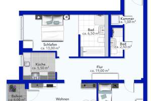 Wohnen mit Weitblick im Grünen: Modernisierte 3 Zimmer Wohnung mit zwei Bädern und Tiefgaragenstel – Die vollständige Adresse der Immobilie erhältst du vom Anbieter., 14055 Westend, Berlin – Vorschaubild 11