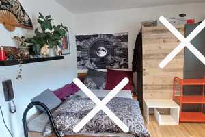 Teilmöbelierte 1-Zimmer-Wohnung mit Balkon und Einbauküche in Würzburg – Würzburg – Vorschaubild 5