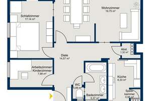 +++Altbaueleganz am Englischen Garten+++ Stilvolle 4-Zimmer-Wohnung mit Balkon in Schwabing – Die vollständige Adresse der Immobilie erhältst du vom Anbieter., 80802 Münchner Freiheit, München – Vorschaubild 13
