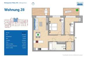 3-Zimmer-Whg. mit 2 Balkonen // NEUBAU // ERSTBEZUG – Flößaustraße 100, 90763 Südstadt Industriegebiet, Fürth – Vorschaubild 2