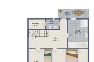 Ein Haus mit viel Platz, guter Raumaufteilung und einem pflegeleichten Garten – ideal für Familien,  – Die vollständige Adresse der Immobilie erhältst du vom Anbieter., 52351 Innenstadt, Düren – Vorschaubild 8