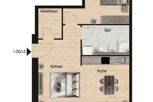 2-Zi.-Wohnung im 1. OG, Balkon, inkl. neuer Einbauküche, Aufzug! KFW 40-QNG-Standard! – Die vollständige Adresse der Immobilie erhältst du vom Anbieter., 73084 Salach – Vorschaubild 14