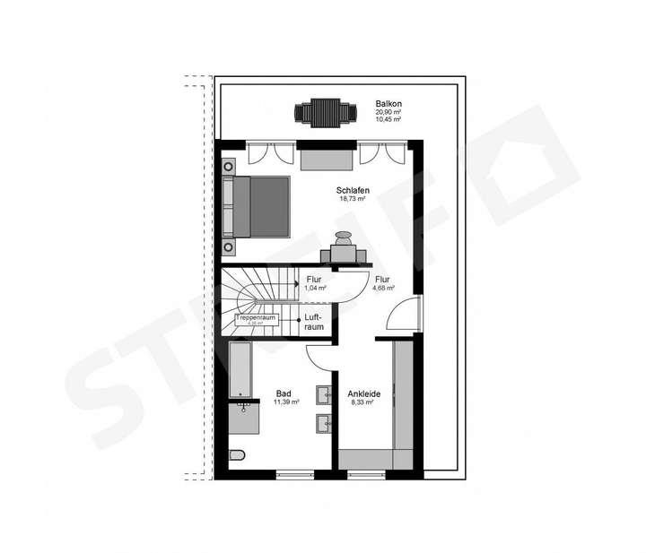 Bild 2 OG 2 linke Reihenhaus c