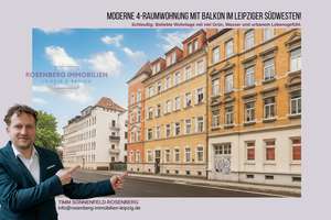 Moderne 4-Raumwohnung mit Balkon im Leipziger Südwesten!