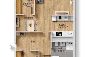 Stilvolle 4-Raumwohnung mit moderner Markeneinbauküche – Dr.-Salvador-Allende-Straße 12, 9119 Kappel, Chemnitz – Vorschaubild 11