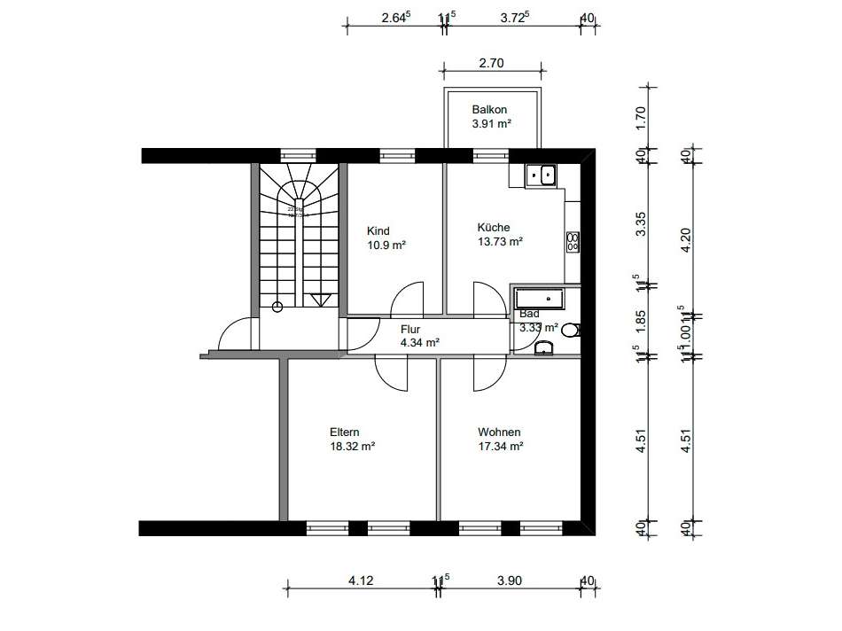Wohnung Skizze