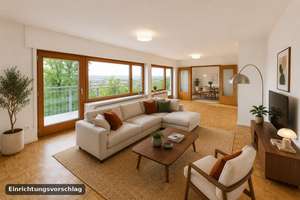 Wohnen wie im eigenen Haus: 6,5-Zi.-Maisonette, 195 m² mit Weitblick, ruhige Waldrandlage in Leimen