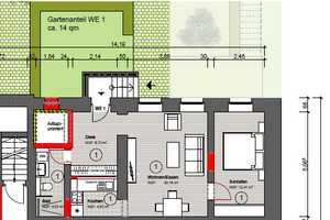 *Zentrum Süd* 2-RW im Souterrain m. Gartenanteil, Fußbodenheizung**WE01** – Paul-Gruner-Straße 53, 4107 Leipzig – Vorschaubild 2