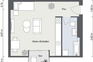 Dachgeschoss Single Apartment im Bötzowviertel Prenzlauer Berg – Die vollständige Adresse der Immobilie erhältst du vom Anbieter., 10407 Prenzlauer Berg, Berlin – Vorschaubild 13