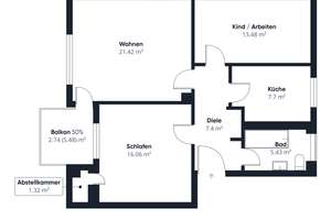 Ruhige Wohnlage in Augsburg-Hochzoll. 3-Zimmer-Wohnung mit Südbalkon und Garage – Die vollständige Adresse der Immobilie erhältst du vom Anbieter., 86163 Hochzoll-Nord, Augsburg – Vorschaubild 9