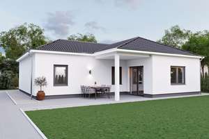 Winkelbungalow-Neubau mit Grundstück, inkl. Bodenplatte, FBH, Lüftung, A+, PV, courtagefrei. – Die vollständige Adresse der Immobilie erhältst du vom Anbieter., 33014 Bad Driburg – Vorschaubild 1