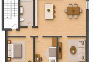 Provisionsfrei: Stilvolle 3-Zimmer-Altbauwohnung an der Grenze zu Unterbilk | Friedrichstadt | 95 m² – Die vollständige Adresse der Immobilie erhältst du vom Anbieter., 40217 Unterbilk, Düsseldorf – Vorschaubild 3