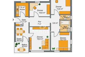 ***Großzügige 4,5-Zimmer-Wohnung mit Westbalkon*** – Die vollständige Adresse der Immobilie erhältst du vom Anbieter., 93051 Großprüfening-Dechbetten-Königswiesen, Regensburg – Vorschaubild 26