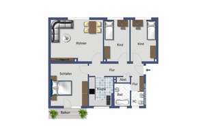 Frei ab 01.08.2026 ! *** 4,5- Zimmer- ETW mit Balkon in Essen- Katernberg, Hanielstr. 15 !!  *** – Hanielstraße 15, 45327 Katernberg, Essen – Vorschaubild 2