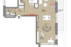 LIST-PELIKAN | Exklusive 3-Zi.-Maisonettewohnung (teilmöbliert) mit Terrasse, Loggia, Kamin und EBK – Günther-Wagner-Allee  45, 30177 List, Hannover – Vorschaubild 27