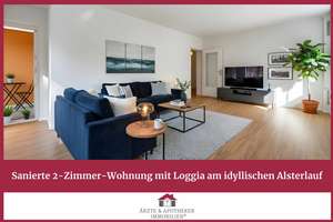 Sanierte 2-Zimmer-Wohnung mit Loggia am idyllischen Alsterlauf