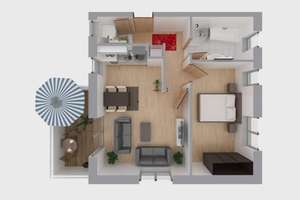 URBANER KOMFORT | 2 Zimmer | stylisches Duschbad | Top-Lage – Die vollständige Adresse der Immobilie erhältst du vom Anbieter., 21149 Neugraben-Fischbek, Hamburg – Vorschaubild 2