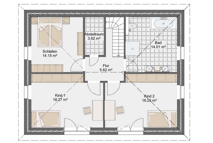 Grundriss Dachgeschoss (indivi