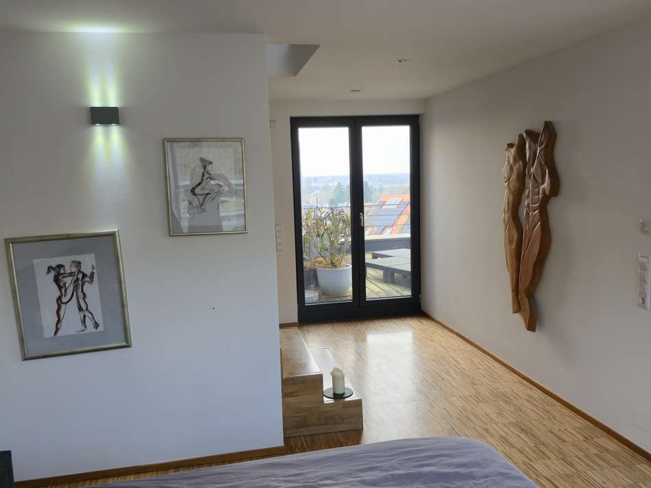 Blick vom Schlafzimmer...