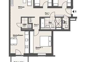 KRONSRODE | NEUBAU | Moderne 4-Zimmer-Wohnung mit Balkon und Einbauküche (optional) – Rosalind-Franklin-Allee  22, 30539 Bemerode, Hannover – Vorschaubild 16