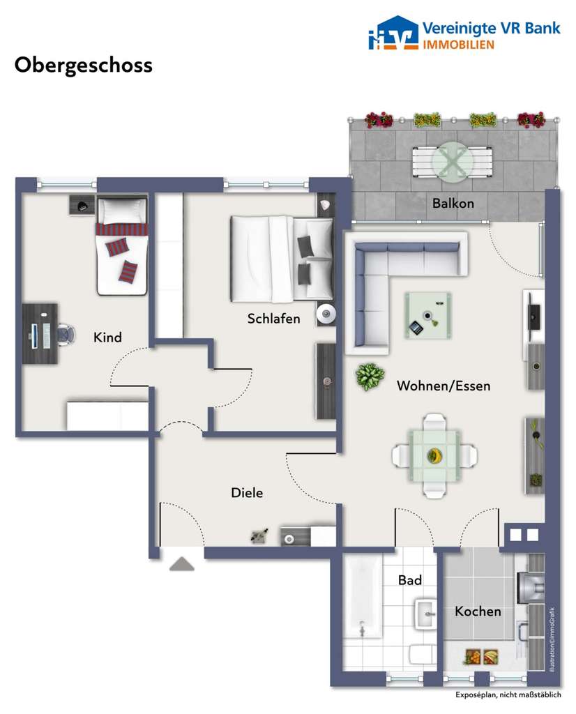 Immobilie in Dudenhofen - Etagenwohnung ca. 78 m² im alten Ortsgebiet - Bild 2