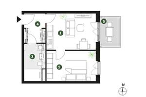 2-Zimmer-Wohnung im Mosaik – ideal für Singles oder Paare – 40235 Flingern Nord, Düsseldorf – Vorschaubild 8
