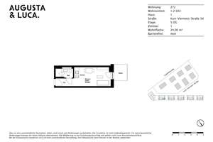 Domizil für Singles! Modernes 1-Zimmer-Apartment – Kurt-Viermetz-Straße 3d, 86150 Bahnhofs-, Bismarckviertel, Augsburg – Vorschaubild 10