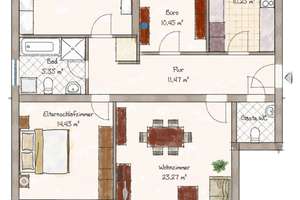Modernisierte 4-Zimmer-Wohnung mit Balkon und Garage in Herzogenaurach – Die vollständige Adresse der Immobilie erhältst du vom Anbieter., 91074 Herzogenaurach – Vorschaubild 16