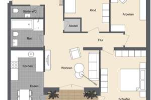 Komfortables Wohnen in gepflegtem Ambiente – 4,5 Zimmer mit Balkon – Die vollständige Adresse der Immobilie erhältst du vom Anbieter., 89231 Neu-Ulm – Vorschaubild 16
