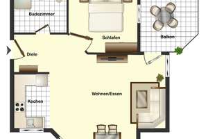 Praktische 2-Zimmer-Wohnung mit Balkon  – Die vollständige Adresse der Immobilie erhältst du vom Anbieter., 74080 Böckingen, Heilbronn – Vorschaubild 6