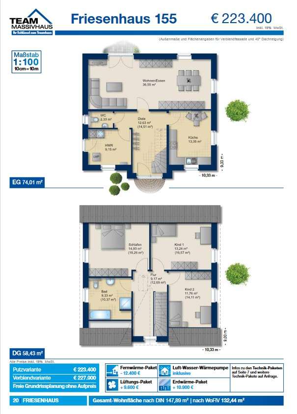 Grundrissbeispiel EG+OG