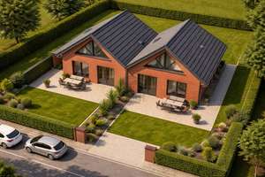 EXKLUSIVER NEUBAU-DOPPELHAUS-BUNGALOW ZUM WOHLFÜHLEN – ERSTBEZUG IN RUHIGER LAGE – Die vollständige Adresse der Immobilie erhältst du vom Anbieter., 26419 Schortens – Vorschaubild 1