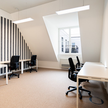 Wunderschön eingerichtete Büroräume für 4 Personen in Spaces Andreas Quartier