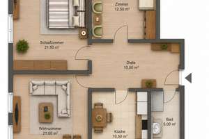 Modernisierte 3-Zimmer-Wohnung in Stuttgart, Nähe Villa Berg | EBK | 80 m² – Rudolfstraße 22, 70190 Berg, Stuttgart – Vorschaubild 7