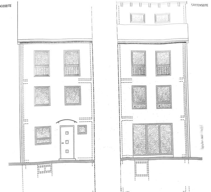 Hauansicht Garten u. Eingang
