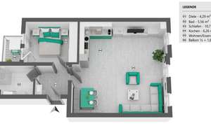 *freiwerdend* 2022 saniert | Plagwitz | Balkon | Tageslichtbad | ebenerd. Dusche | ruhiger Innenhof – 4229 Plagwitz, Leipzig – Vorschaubild 30