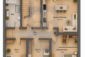 / Familien aufgepasst! / 4 ZIMMER + EBK + SP / Erstbezug ab August / – Georg-Schwarz-Straße 163, 4179 Leutzsch, Leipzig – Vorschaubild 3