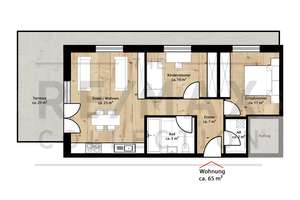 3-Zimmer-Wohnung mit Dachterrasse und Penthouse-Feeling – Die vollständige Adresse der Immobilie erhältst du vom Anbieter., 9120 Kapellenberg, Chemnitz – Vorschaubild 11