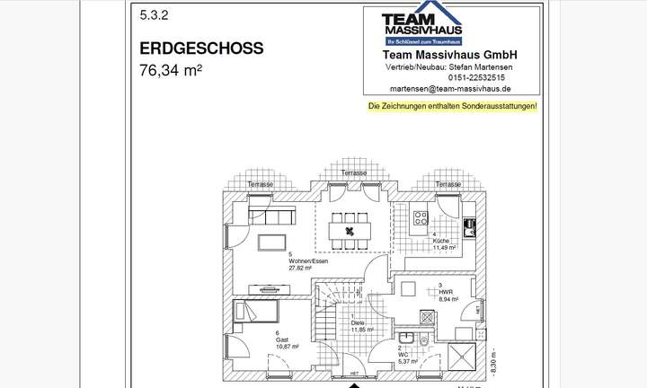 Entwurfsplanung Grundriss EG