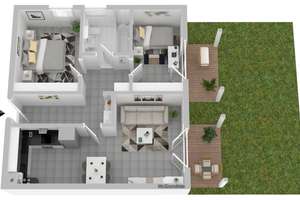 Helle 3 Zimmer Wohnung inkl. Einbauküche und Garten nähe Audi - W3