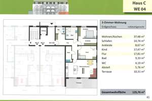 Hochwertig ausgestattete 3-Zimmer-Wohnung mit Terrasse und eigenem großen Gartenanteil! – Kornblumenstr. 5, 38108 Wabe-Schunter-Beberbach, Braunschweig – Vorschaubild 2